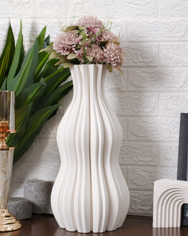 Whirlwind Vessel Vase (White)