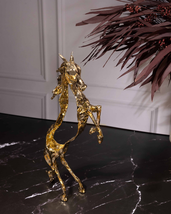 Elysian Equine Golden Horse Sculpture