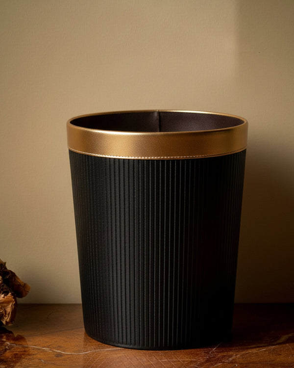 Faux Luxe Black Dustbins