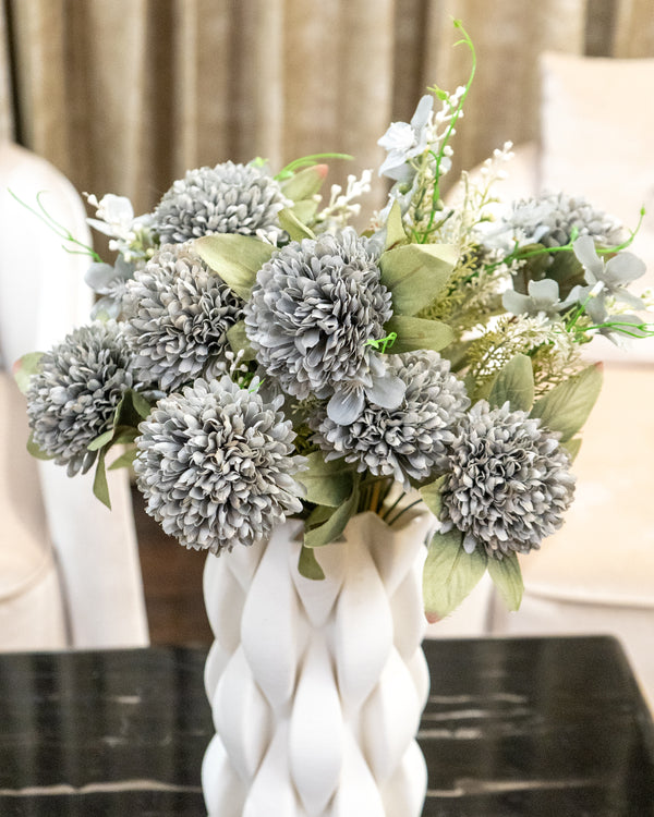 Gray Chrysanthemums Faux Bunch