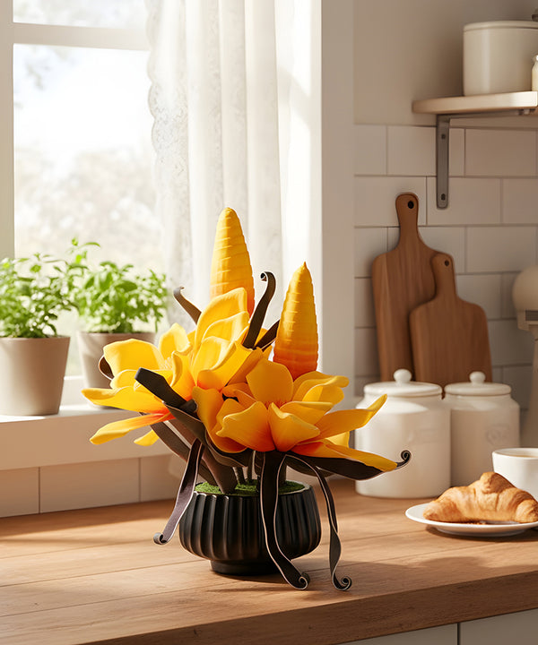 Lotus Yellow Flower Pot