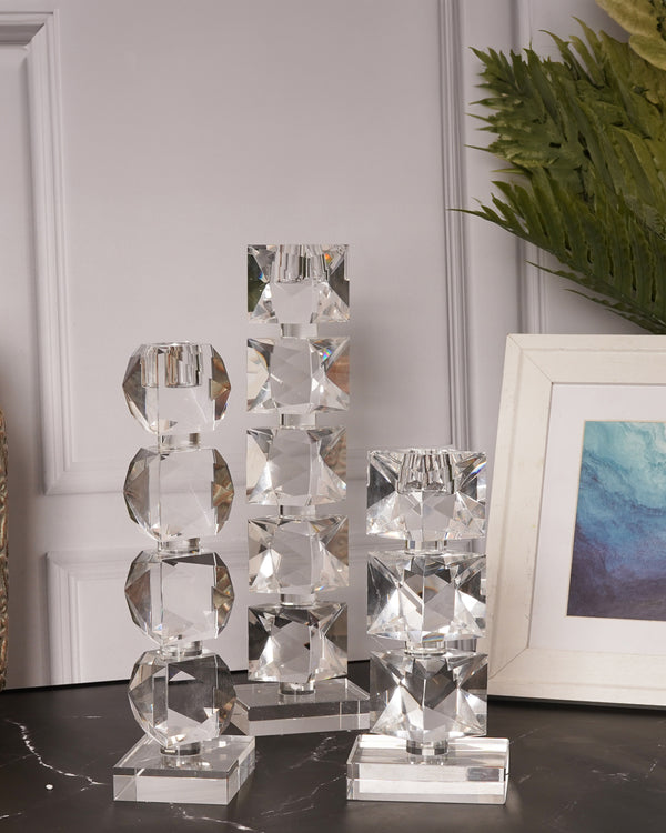 Prismatic Glow Candle Stands