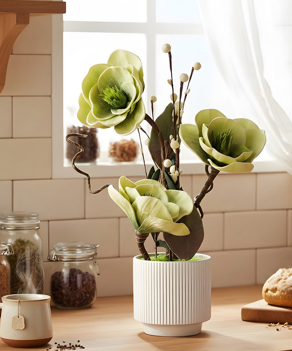 Camellia Green Flower Pot