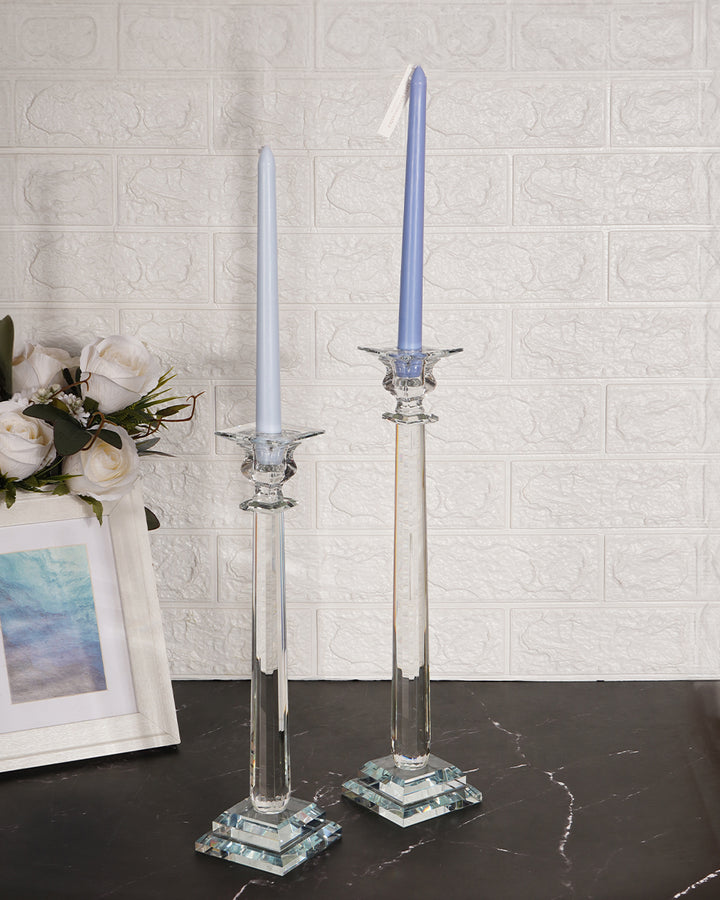 Ivory Crystal Candle Stand