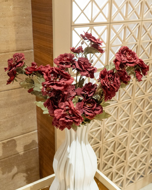 Deep Red Peony Flower Stem