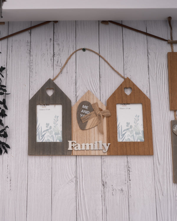 Wooden Family Wall Hanging Photo Frame