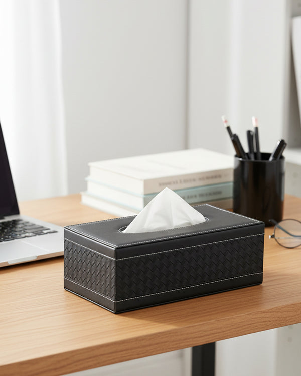 Elegance Black Tissue Box