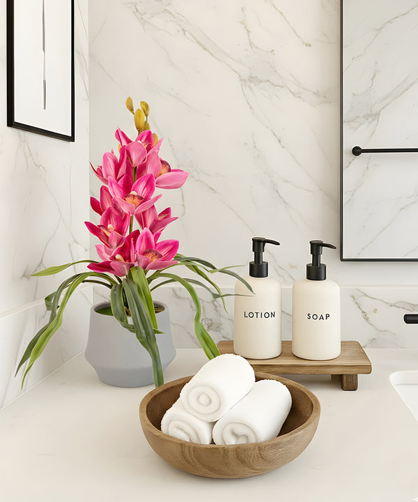 Jewel Orchid Pink Flower Pot