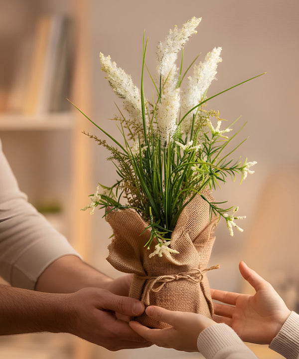Pampas Jute Cream Flower Pot