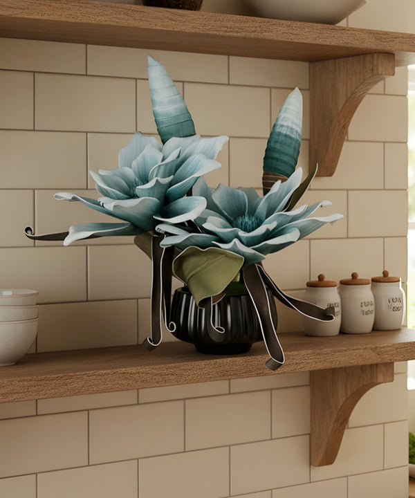 Lotus Blue Flower Pot