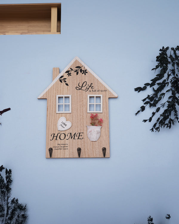 Hut-shaped Wooden Key Holder