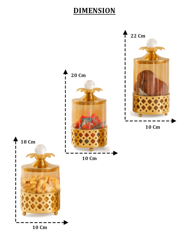 CrownLuxe Trio Jar Set