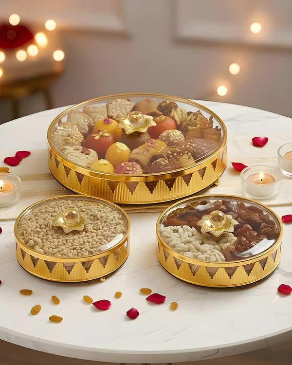 Golden Grace Trio Jar Set