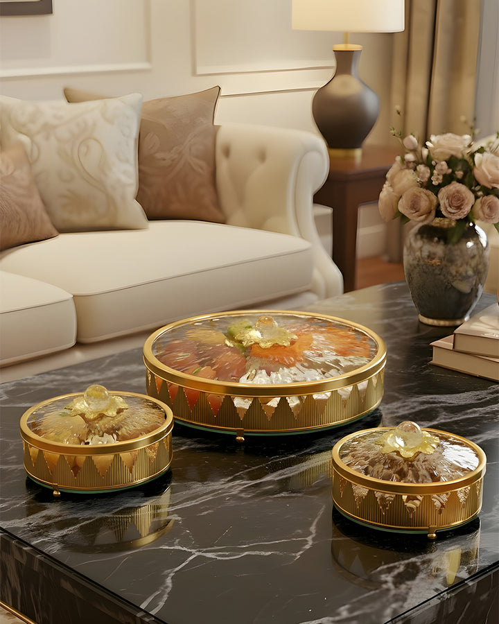 Golden Grace Trio Jar Set