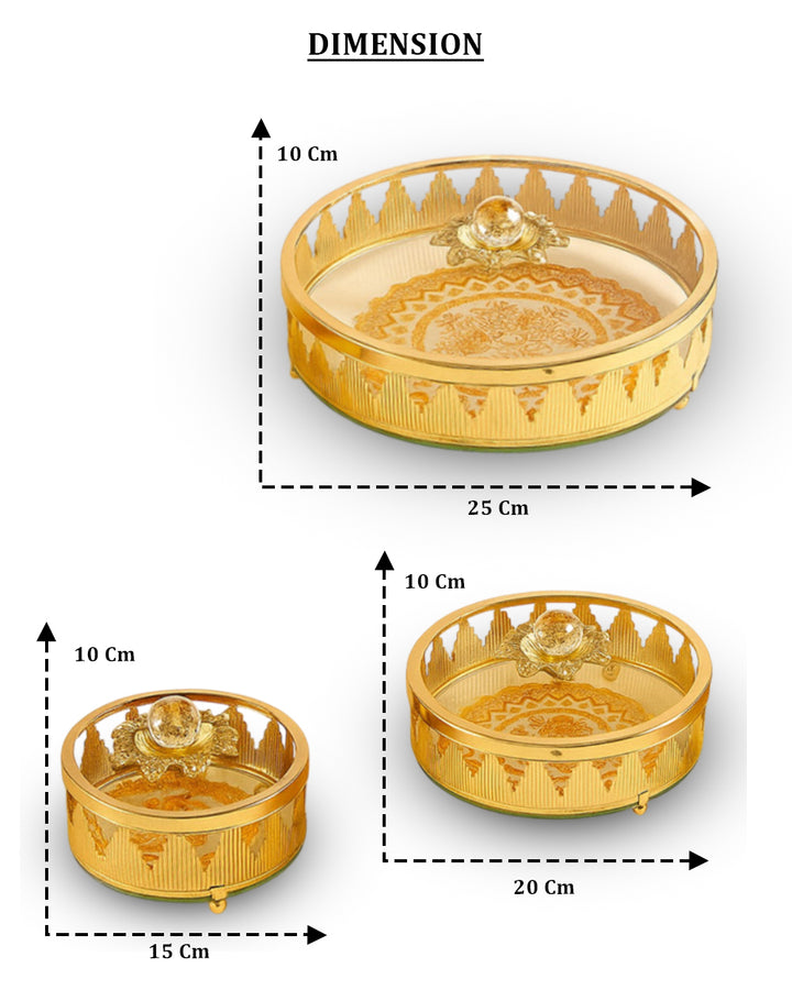 Golden Grace Trio Jar Set