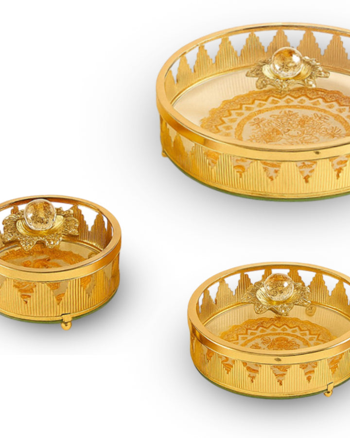 Golden Grace Trio Jar Set