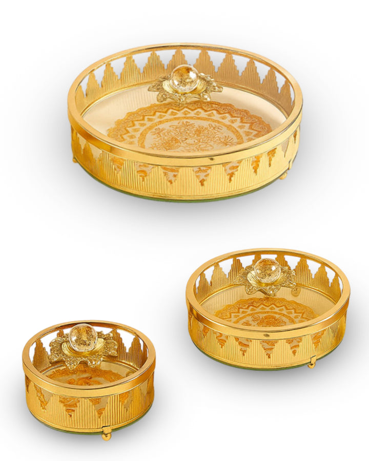 Golden Grace Trio Jar Set