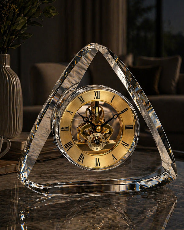 Elegant Crystal Table Clocks for Stylish Homes - Aarvi Decor Studio