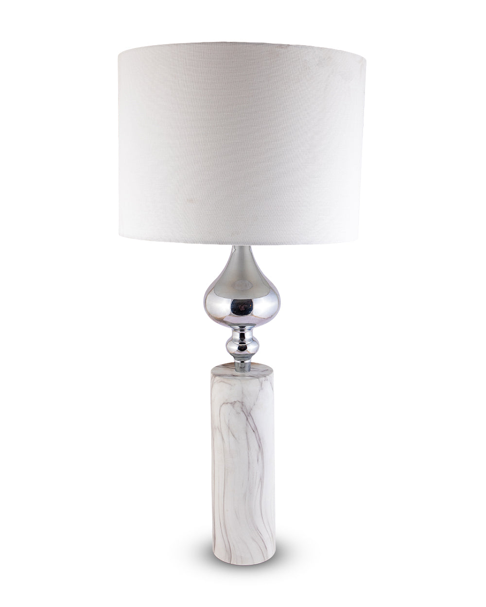 marble Gray Contemporary Table Lamps