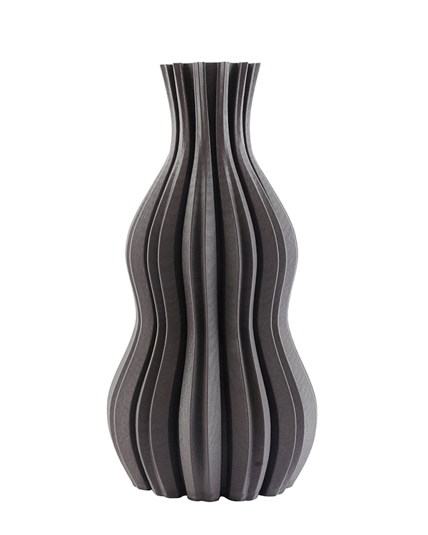 Whirlwind Vessel Vase (Black)