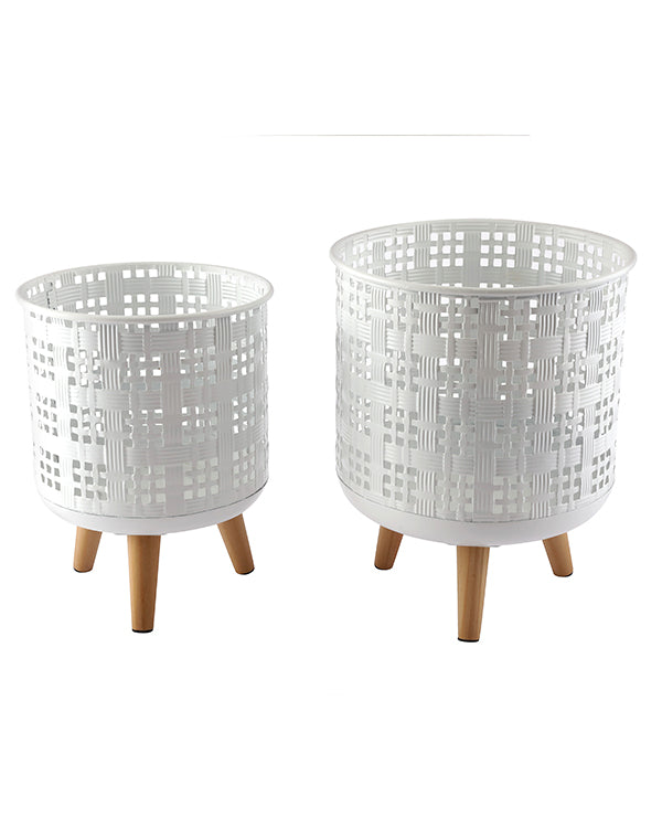 White Mesh Planter