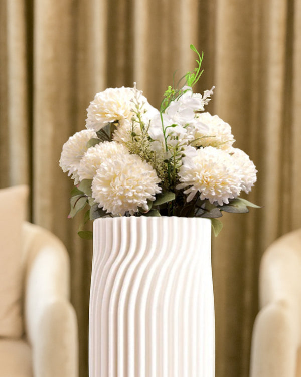 Creamy Chrysanthemums Faux Bunch