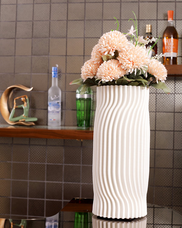 Eloquent Spiral White Vase